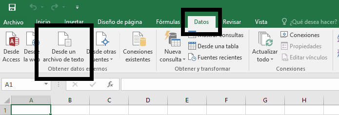 Importar datos desde un archivo de textos