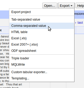 Export CSV