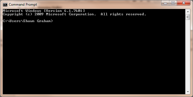 Figure 4: Command Prompt on Windows