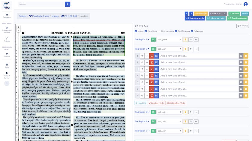 Exemple d'annotation d'une page sur Calfa Vision