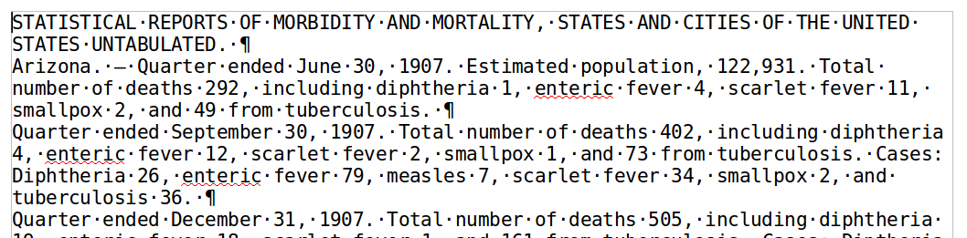 Figure 4: Non-Printing Characters in LibreOffice